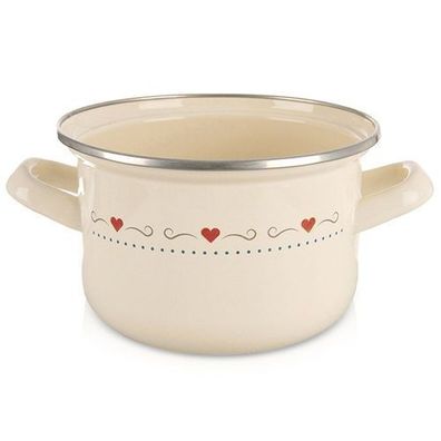 TONCA Emailletopf, cremefarben, 16 cm, 1,4 l