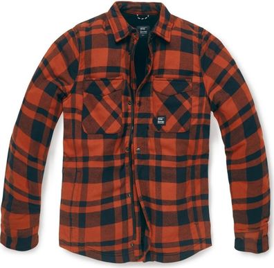 Vintage Industries Holzfäller-Jacke Darwin Shirt-Jacket Orange Check