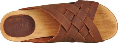 Sanita Clogs Damen Sandale Wood-Salto Sport Flex Sandal Chestnut
