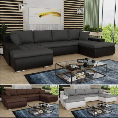 Ecksofa FARIS U Big Sofa Eckcouch mit Schlaffunktion Bettsofa Sofagarnitur