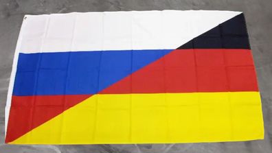 Fahne Flagge Deutsch Russische Freundschaft - 90 x 150 cm