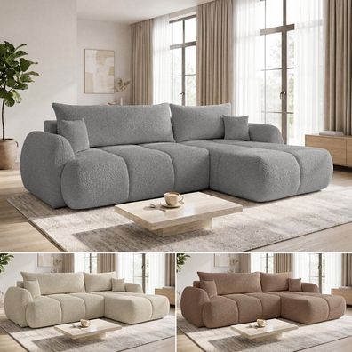 Ecksofa mit Schlaffunktion und Bettkasten Wohnlandschaft Modern LORIA