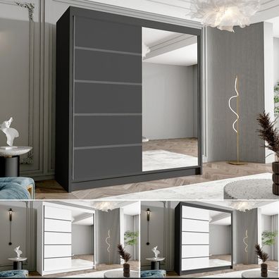 Schiebetürenschrank HARRY III 180 mit 2-türig Schrank mit Schiebetüren Kleiderschrank