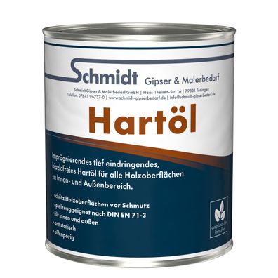 Schmidt® Hartöl ? offenporiger Tiefenschutz für Holz innen & außen 2,5