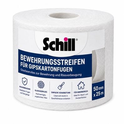 Schill® Bewehrungsstreifen für Gipskartonfugen 50 mm x 25 m