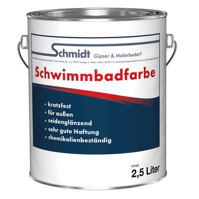Schmidt Schwimmbadfarbe 2,5 Liter RAL 5015 - Himmelblau