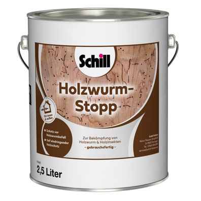 Schill Holzwurm-Stopp Holzschutz gegen Holzwurm & Holzbock farblos 2,5