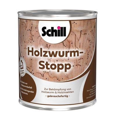 Schill Holzwurm-Stopp Holzschutz gegen Holzwurm & Holzbock farblos