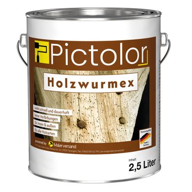 Pictolor Holzwurm-EX Holzschutz ? gegen Holzwurm & Holzbock, farblos,