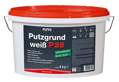 PUFAS Putzgrund weiß P 35 grob ? Haftgrundierung mit Quarzstruktur für