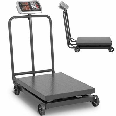 Industriewaage auf Rädern, 600 kg / 100 g, LCD-Display