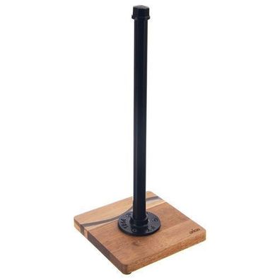 Papierhandtuchhalter, Metall, Holz, schwarz, RIVER, 35 cm