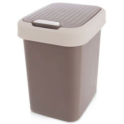 Brauner Plastikmülleimer 12 l