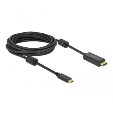 USB Adapterkabel, USB-C Stecker > HDMI 4K Stecker (schwarz, 5 Meter, Aktivkabel)