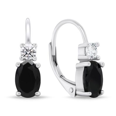 Elegante Silberohrringe mit Zirkonen EA749WBC