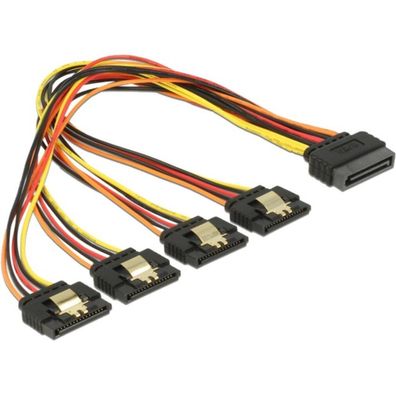 Delock DELOCK Stromkabel 4x 15Pin SATA -> 2x 15Pin SATA St/Bu 30cm