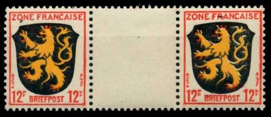 FRANZ. ZONE ALLG. AUSG. Nr 6awZW postfrisch ZW-STEG PAA X7BD72A