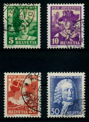 Schweiz PRO Juventute Nr 281-284 gestempelt X73F4DE