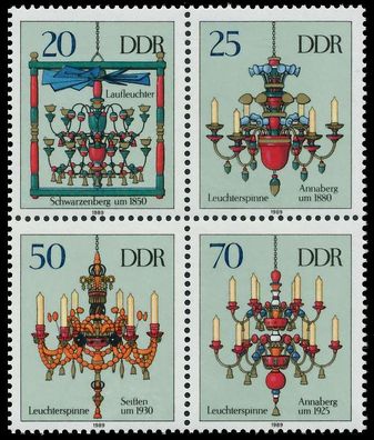 DDR Zusammendruck Nr 3290VB postfrisch Viererblock SB53A62