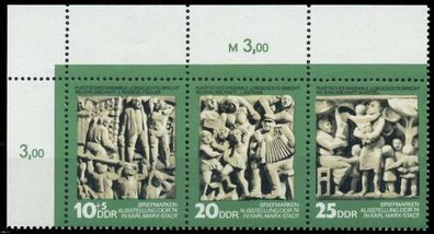 DDR Zusammendruck Nr WZd305 postfrisch 3ER STR ECKE-OLI X12FE46