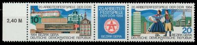 DDR Zusammendruck Nr WZd595 postfrisch 3ER STR SRA X188596