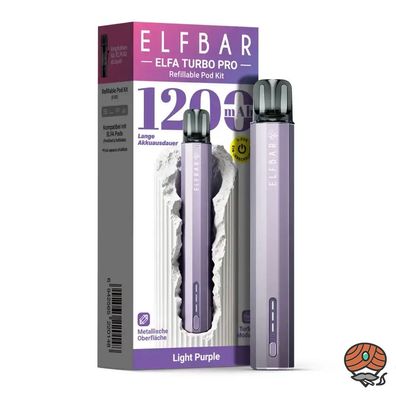 ELFBAR Elfa Turbo PRO Refillable Pod KIT, wiederbefüllbares Podsystem, Light Purple