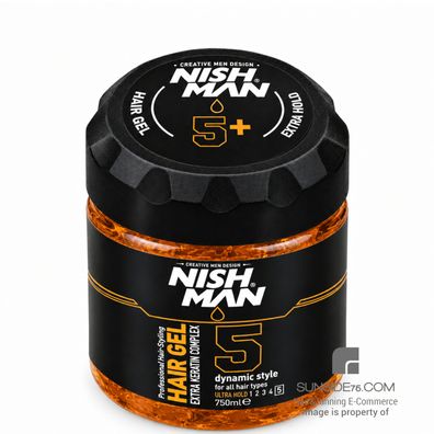 NishMan/Hair Gel 5+ "Extra Keratin Complex" 750ml/Haarstyling/Haarpflege