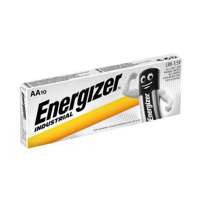 10 x Energizer Industrial AA Mignon Alkaline MN1500 LR6 1,5V im Karton