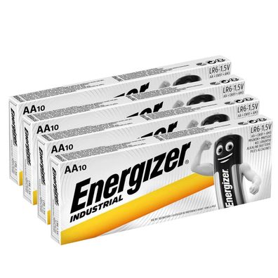 40 x Energizer Industrial AA Mignon Alkaline MN1500 LR6 1,5V im Karton