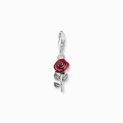 Thomas Sabo - 2076-664-10 - Charm - Damen - 925er Silber geschwärzt - Rose
