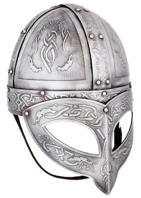 Wikinger Brillenhelm mit Lederinlay, 10. Jahrhundert, 1,6 mm Stahl