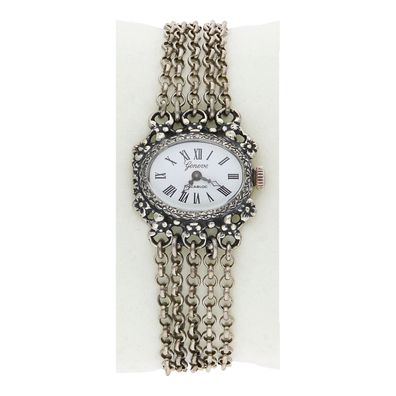Trachtenuhr Silber 835 Geneve Handaufzug 25326730 Second Hand, getragen, wie neu
