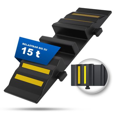 2 Kanal Schlauchbrücke für C und B Schläuche Überfahrschutz LKW/ PKW bis 15 t