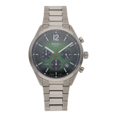 Boccia Armbanduhr Herren Titan grün Saphirglas 3732-02