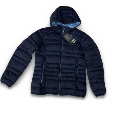 CMP Damen Nylon Jacke mit fester Kapuze Schwarz Blau Größe 46