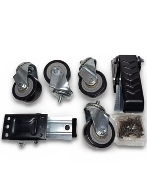 VonLux Schwerlast Lenkrollen 65mm 300kg 4er Set absenkbar 360 Grad