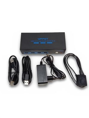 VPFET HDMI KVM Switch 2 PC 2 Monitore 4K 60Hz USB 3.0 Dual Monitor VP-SW220