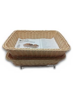 HENDI Brotkorb Set 2 Körbe GN 1 2 mit Chromgestell 360x280mm
