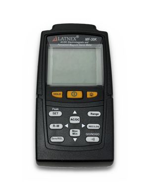LATNEX MF-30K AC/DC Gauss-Messgerät Magnetfeld bis 15.000 µT mit Zertifikat