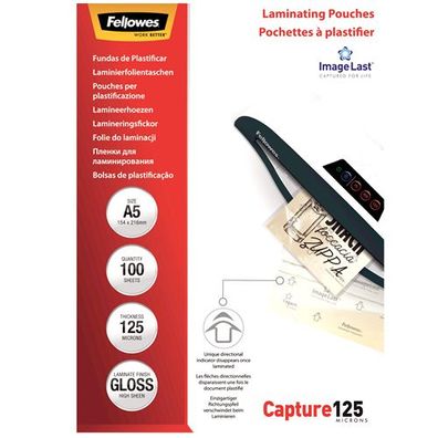 Fellowes Laminierfolien 125mic DIN-A5 - 100 Folien