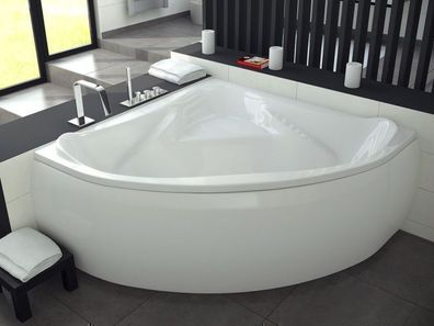 Badewanne Eckwanne Acryl EWA 134x134 Weiß | Ablauf & Füße GRATIS !