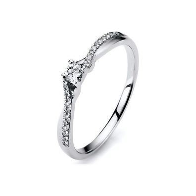 Diamantring 4er Krappe 585/Weissgold 0.16 ct