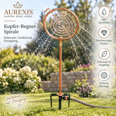 Aurexis Regner aus Kupfer, rund, 200mm, H = 1050mm