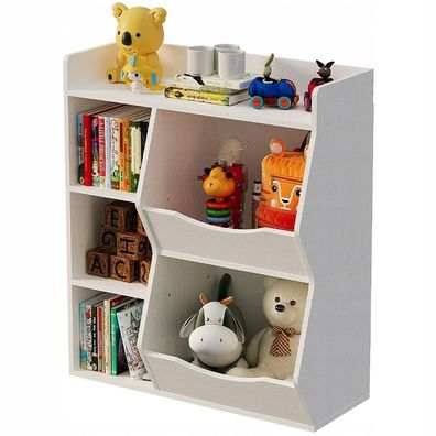 Regal, Schrank, Bücherregal, Spielzeugschrank, Bücher und Zeitungen, 5 Fächer, Loft-S