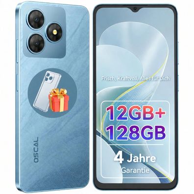 Blackview OSCAL Flat 2 - 6.56 Zoll, 12 GB RAM, 128GB Speicher, 13 MP, Blau, Neu