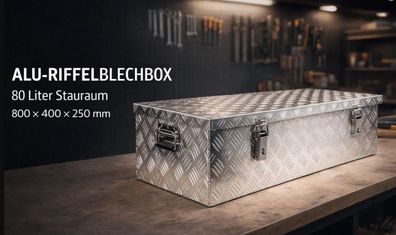 ALUBOX Riffelblech Alukiste Werkzeugkiste Transportkiste inkl Vorhängeschlösser