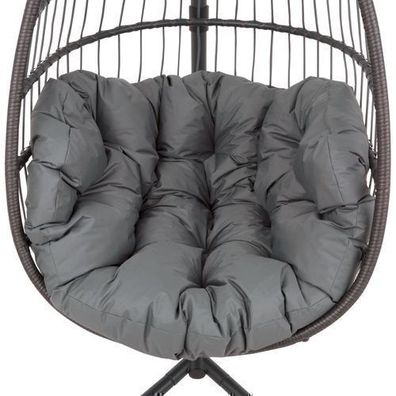 Auflage für Hängesessel Oval Grau D031-26CW 144 x 100/45 x 10/12 cm PATIO