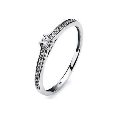 Diamantring 4er Krappe 585/Weissgold 0.16 ct