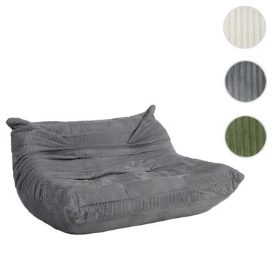 2-Sitzer Sofa HWC-R34 Zweisitzer 2er-Sofa Couch Loungesofa Stoff Cord (300g/m²) 138cm