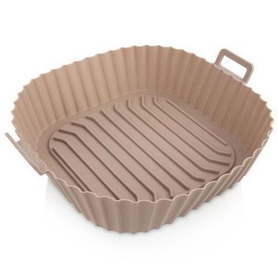 Airfryer-Einsatz aus fettfreiem Silikon, beige, 22 cm